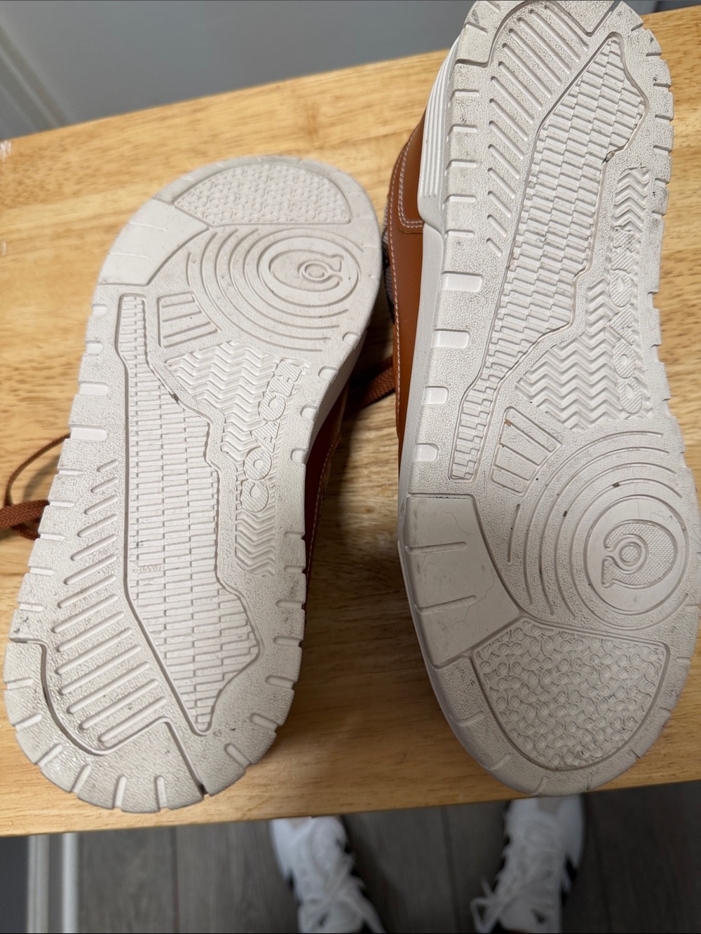 Coach Brown and White Signature Pattern Low-Top Sneakers with crystals - Picture 2 of 5